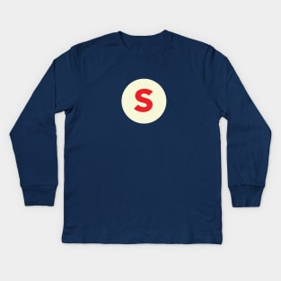 Vintage S Monogram Kids Long Sleeve T-Shirt